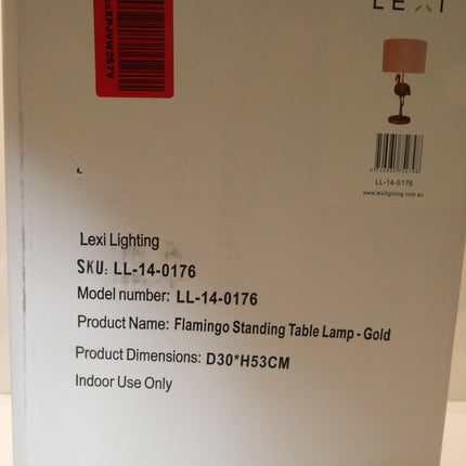 Lexi Flamingo Standing Table Lamp - Gold