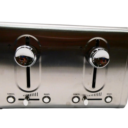 Black + Decker BD4250 Toaster 4 Slice, Stainless Steel