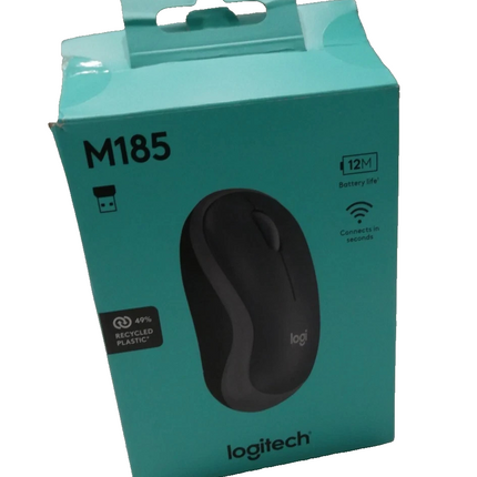 Logitech M185 Wireless Mouse - Grey