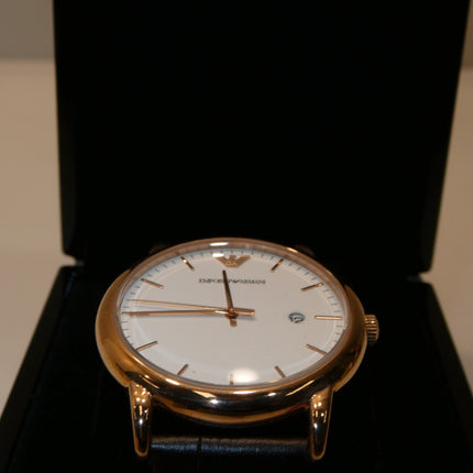 Emporio Armani Men's Three-Hand Leather Watch AR2502