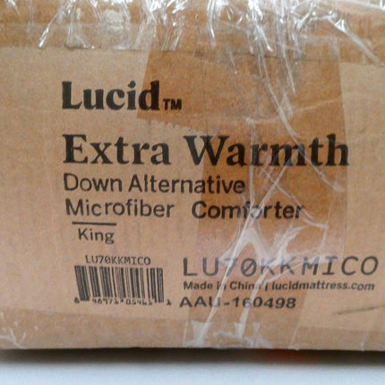 LUCID Down Alternative Comforter - Hypoallergenic - All Season - 400 GSM - King,