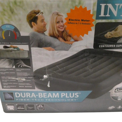 Intex Pillow Rest Raised Air Bed - 152 x 203 x 42 cm with - Built-in Electric Pu