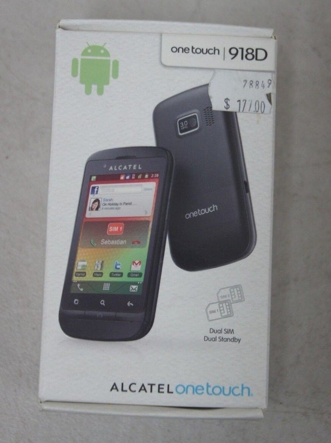 Alcatel One Touch 918D 3G Android 3.15MP Dual SIM Phone - Black