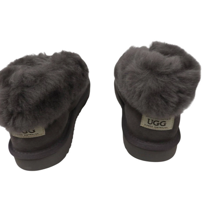UGG Unisex Double Face Sheepskin Home Slipper OB004, Grey - US 7M/9L