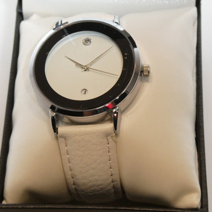 MESTIGE Womens Quartz Watch, Analog Display and Leather Strap MSWA3146