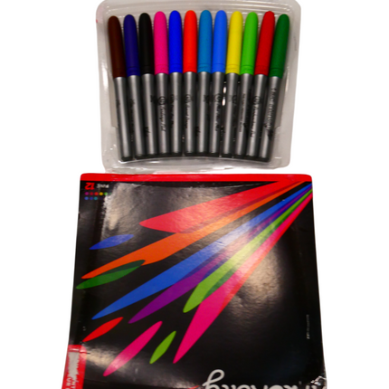 BIC Intensity Permanent Markers Fine Point - Pack of 12 – Assorted Colours, Low