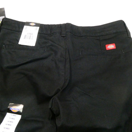 Dickies Women's Straight Flex Twill Pant, Rinsed Black, Size - 10