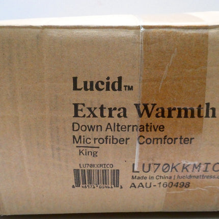 LUCID Down Alternative Comforter - Hypoallergenic - All Season - 400 GSM - King,