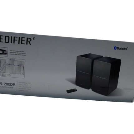Edifier R1280DB Bluetooth Powered Bookshelf Speakers 42W RMS Optical Input Black