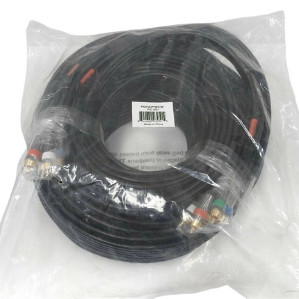 Monoprice 75-Feet 18AWG CL2 5-RCA RG-6 Component Video Coaxial Cable - Black