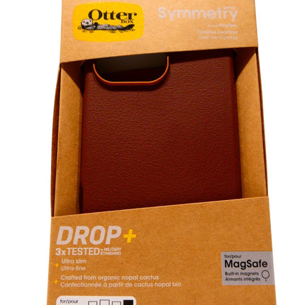 OtterBox Symmetry Cactus Leather Phone Case for iPhone 16 Pro Max - Brown
