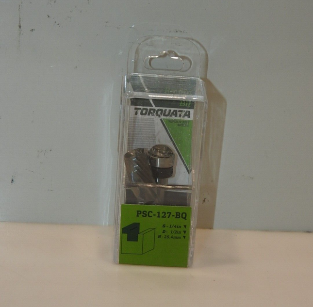 Torquata 1/4 Inch Shank Spiral Compression Pattern Follow Bit, 12.7 mm Diameter