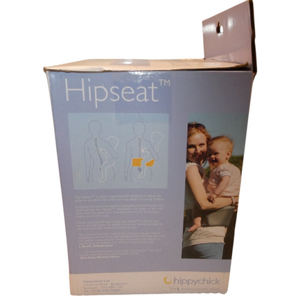 Hippychick Hipseat Baby Seat Carrier Back Support Hippy Chick | Black