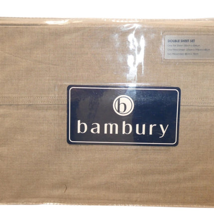 Bambury Chambray Sheet Set, Double, Taupe