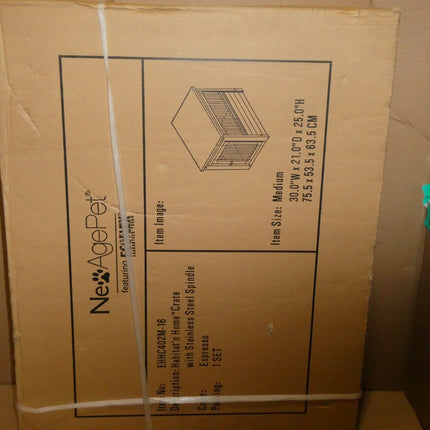 New Age Pet Ecoflex Furniture Style Dog Crate End Table - Espresso Medium