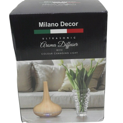 Milano Décor Ultrasonic Aroma Diffuser And Humidifier - Light Wood Grain
