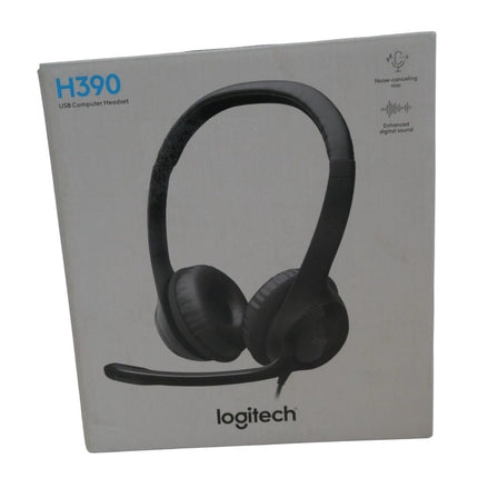 Logitech H390 USB Computer Headset Stereo with Noise Cancelling Microphone