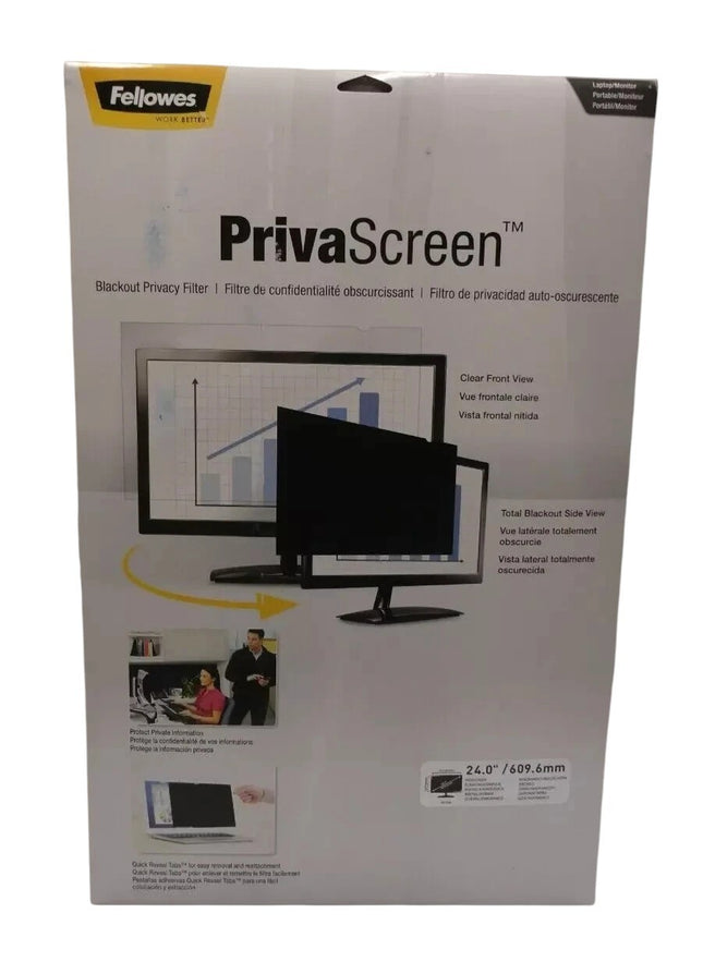Fellowes Privascreen 16:10 Blackout Privacy Filter, 24-Inch Size