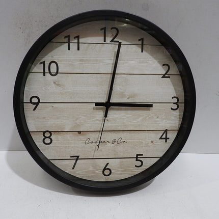 Cooper & Co. 30cm Black Round Wall Clock