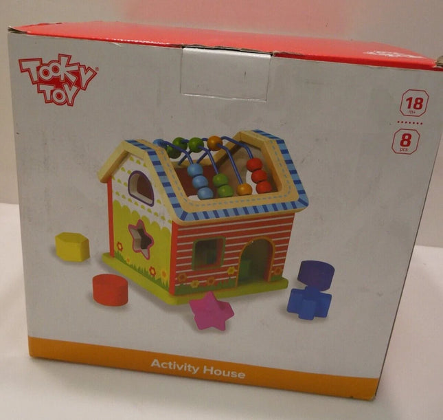 Tooky Toys Kids/Toddler's Toy Interactive Activity House w/Mazes/Gears 18m+