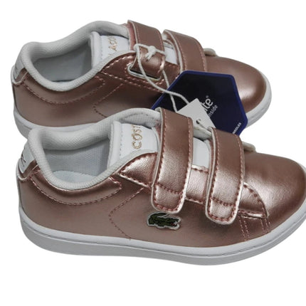 Lacoste Carnaby EVO 318 2 Baby Fashion Shoes, Pink/White - 7 US