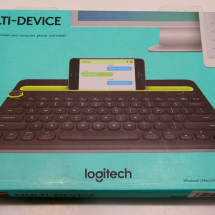 Logitech Multi-Device K480 Wireless Bluetooth Keyboard - Black