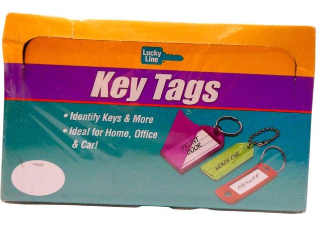 Lucky Line Products Colored Key Tag with Tang Ring (100 per Box)