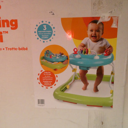 Bright Starts Giggling Safari Walker with Easy Fold Frame for Storage