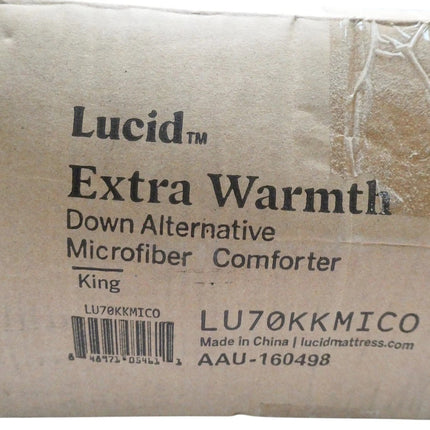 LUCID Down Alternative Comforter - Hypoallergenic - All Season - 400 GSM - King,
