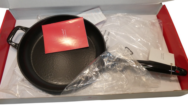 La Cuisine Cast Iron Skillet 10 in/26cm Round - Black