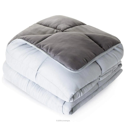 Linenspa All-Season Reversible Down Alternative Quilted Comforter - Corner Duvet