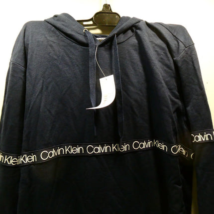 Calvin Klein Men's Long Sleeve Hoodie, Blue, Medium