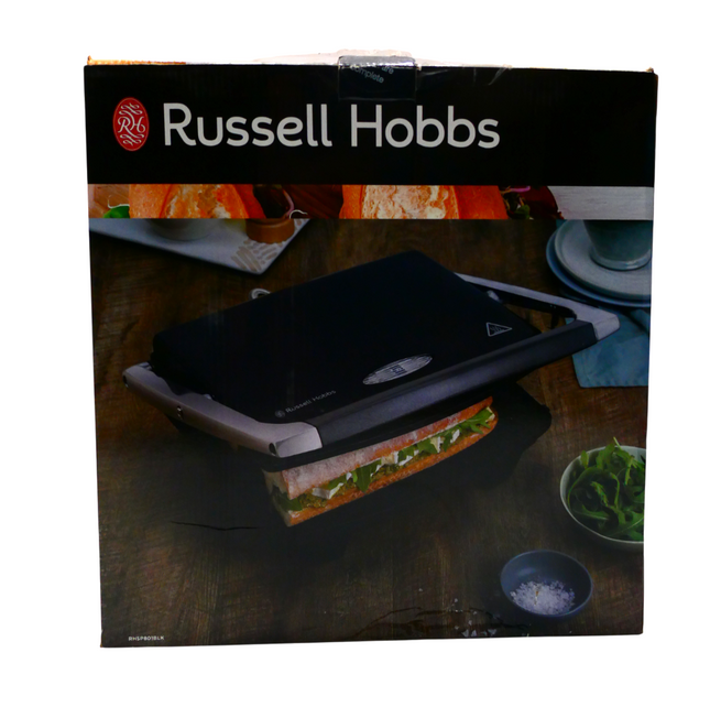 Sandwich Press, RHSP801BLK, 2100W, Fast Heat-Up, Easy-To-Clean Non-Stick Flat Pl