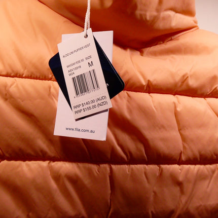 FILA Unisex Adult's Aldo Uni Puffer Jacket, Mahogany Rose, Medium