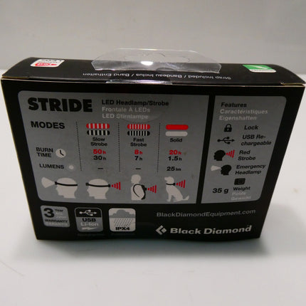 Black Diamond Stride Headlamp, Unisex-Adult, Black