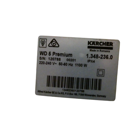 Karcher WD 5 PREMIUM Vacuum Wet & Dry 30L