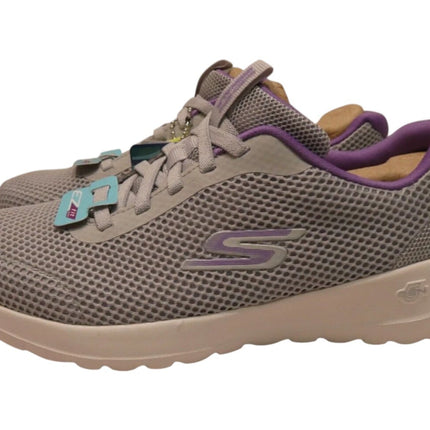 Skechers Women's Go Walk Joy Bungee with Color Pop Sneaker, Gray/Lavender, 5 US