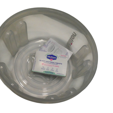 Milton 2 in 1 Combi Steriliser Starter Kit | Use in Microwave in 2 Mins |Cold Wa