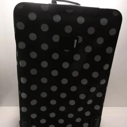 Rockland Vara Softside 3-Piece Upright Luggage Set, Black dot, 3-Piece Set