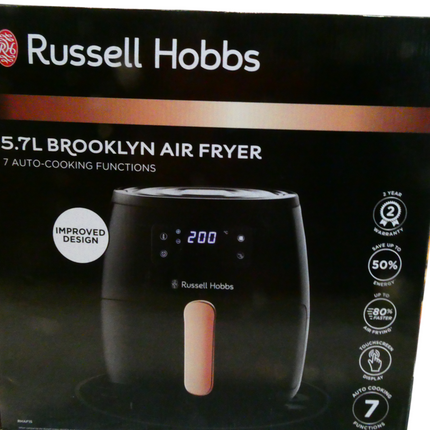 Russell Hobbs Brooklyn Digital Air Fryer, RHAF15, Large 5.7L Capacity, 7 Auto...