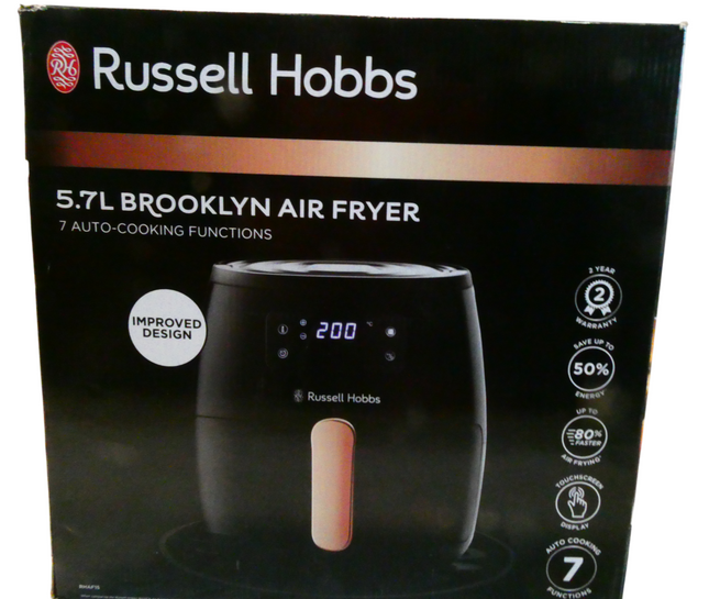 Russell Hobbs Brooklyn Digital Air Fryer, RHAF15, Large 5.7L Capacity, 7 Auto...