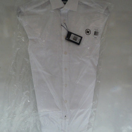 Abelard Men's Bedford Dobby Shirt Slim Fit, White, M