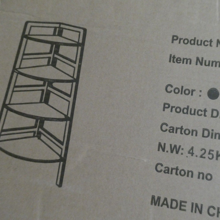 HelloFurniture 4 Tier Ladder Shelving Unit Display Stand Book Rack Corner Storag