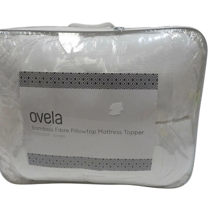Ovela 1000GSM Bamboo Fibre Pillowtop Mattress Topper (Single)