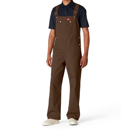 Dickies Men's Bib Overall, Rinsed Timber, 50W x 32L