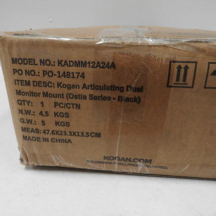 Kogan Articulating Dual Monitor Mount (Ostia Series - Black)