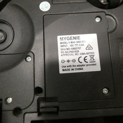 MyGenie V-MAX 3000 Robotic Vacuum Cleaner VSLAM Technology Wi-Fi Control Black