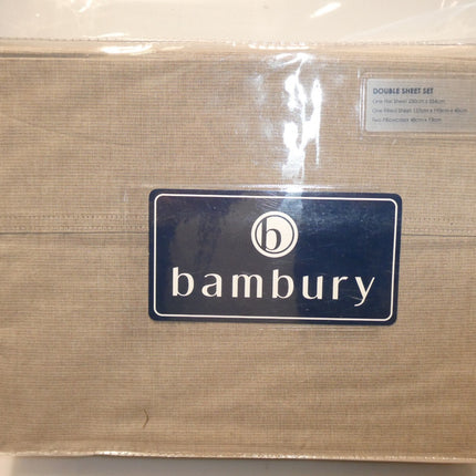 Bambury Chambray Sheet Set, Double, Taupe
