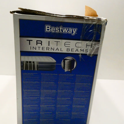 Bestway Tritech Airbed Queen SleekFlow Headboard Built-in AC Pump, 226x152x8cm