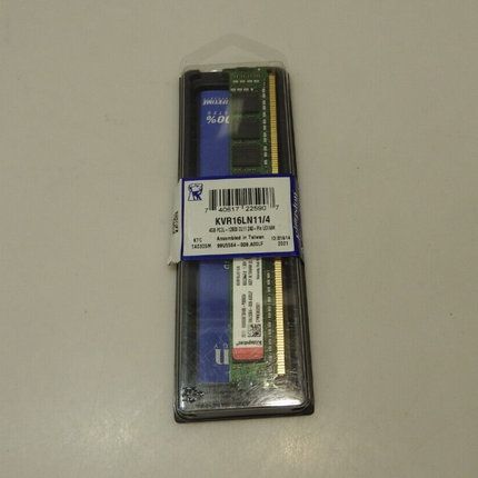 Kingston Technology 4GB 1600MHz DDR3L Non-ECC CL11 DIMM 1.35V Memory KVR16LN11/4